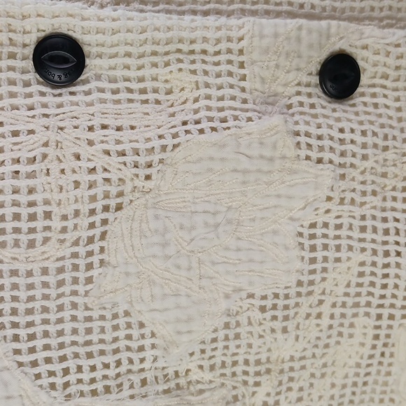 Rag And Bone Short Sleeve Cr Mesh Floral/Mare Blouse. - Picture 5 of 10